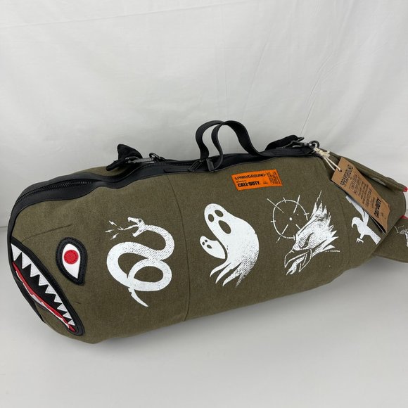 New Sprayground Call of Duty Shark Torpedo Duffle Bag - Picture 2 of 12